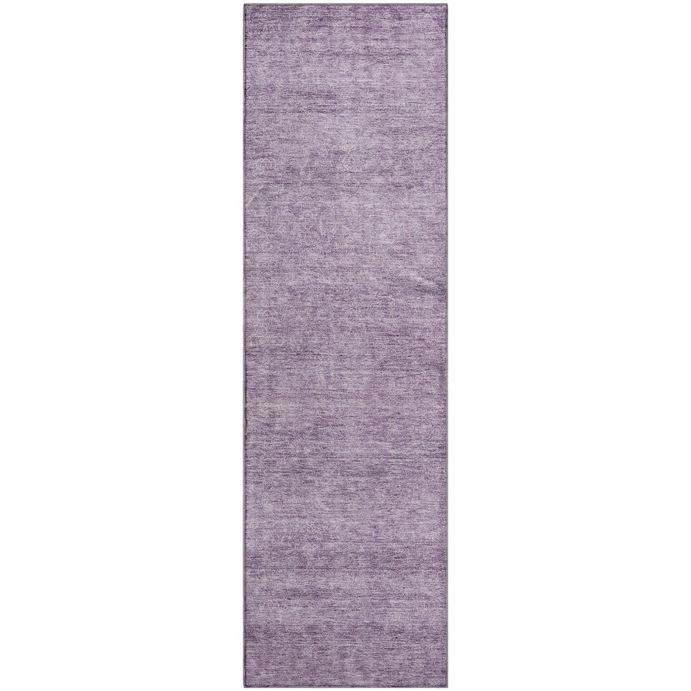 Premium Machine Washable Mayfield AMF1163 Lavender 2'3" x 7'6" Runner Rug. Picture 1