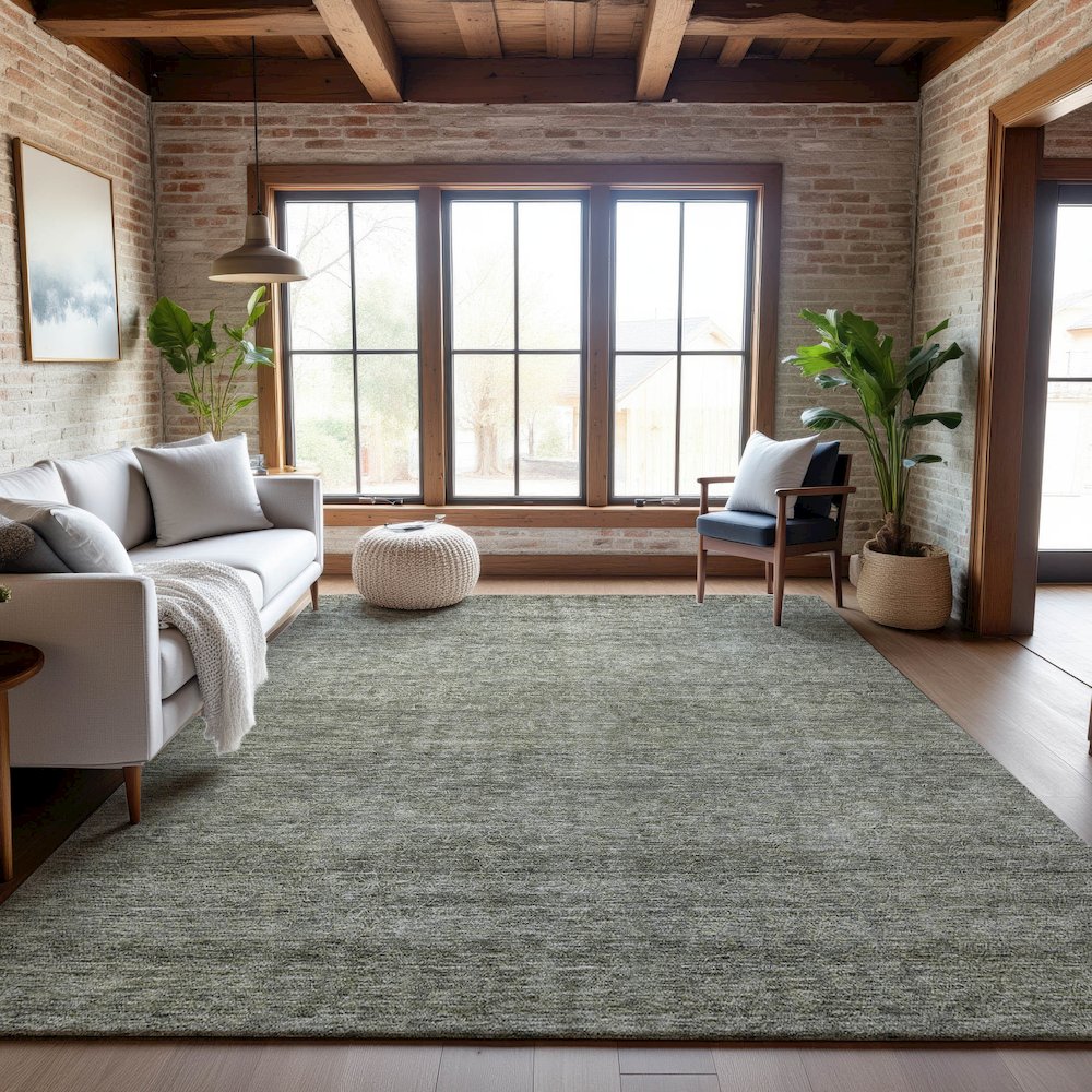 Premium Machine Washable Mayfield AMF1163 Sage 2'6" x 3'10" Rug. Picture 5