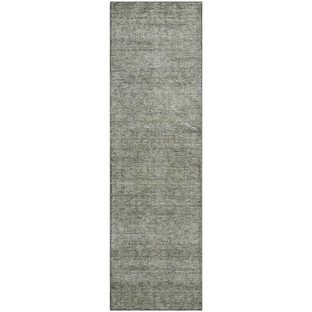 Premium Machine Washable Mayfield AMF1163 Sage 2'3" x 7'6" Runner Rug. Picture 1