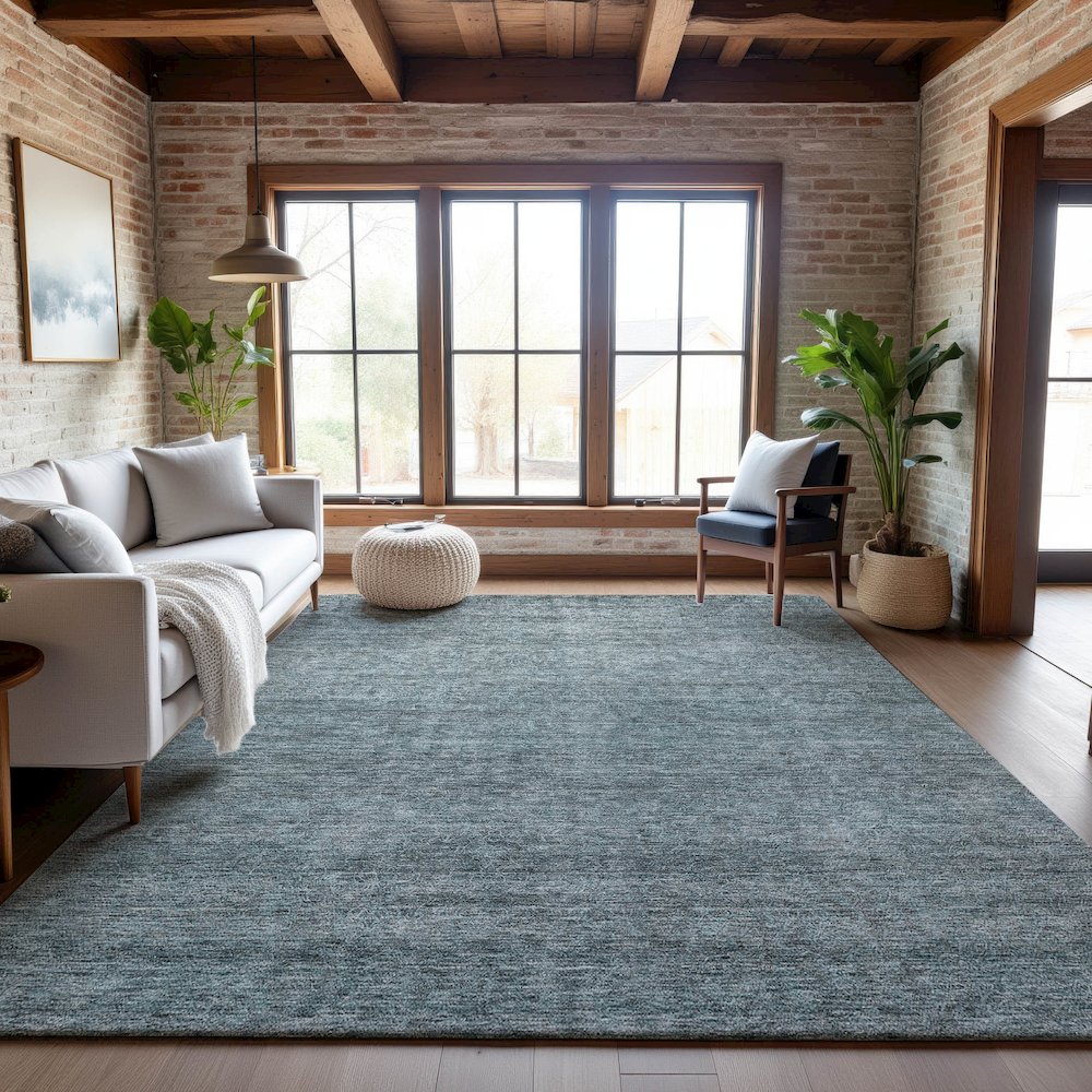 Premium Machine Washable Mayfield AMF1163 Seafoam 2'6" x 3'10" Rug. Picture 5