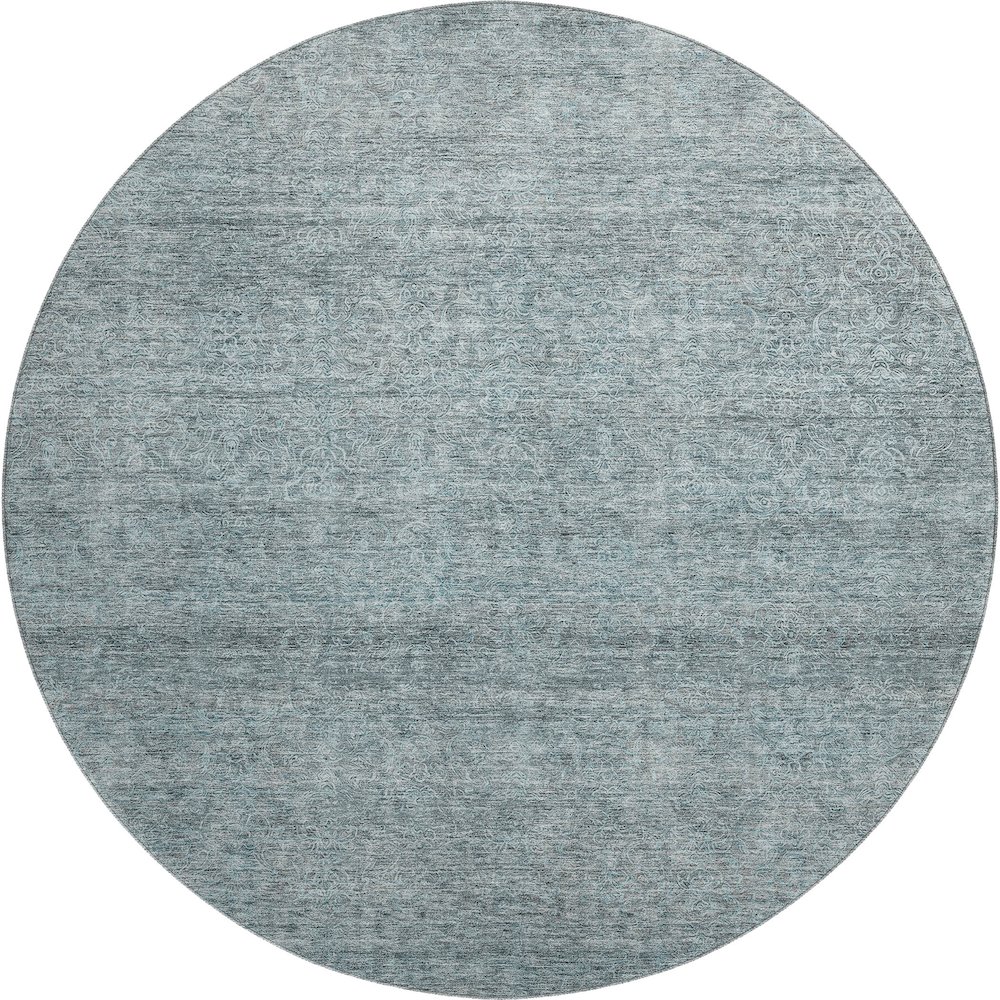 Premium Machine Washable Mayfield AMF1163 Seafoam 8' x 8' Round Rug. Picture 1