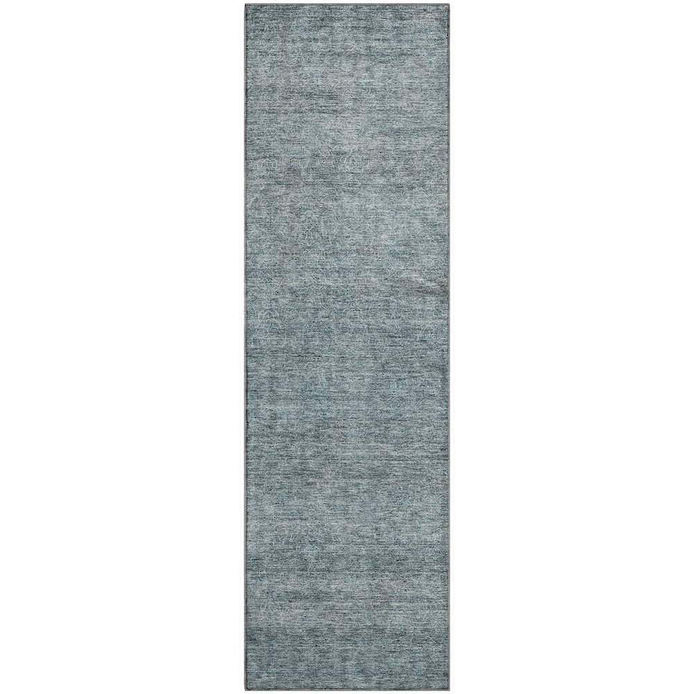 Premium Machine Washable Mayfield AMF1163 Seafoam 2'3" x 7'6" Runner Rug. Picture 1