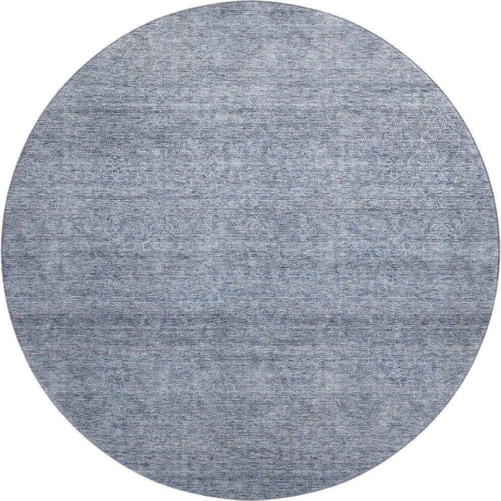 Premium Machine Washable Mayfield AMF1163 Sky 8' x 8' Round Rug. Picture 1