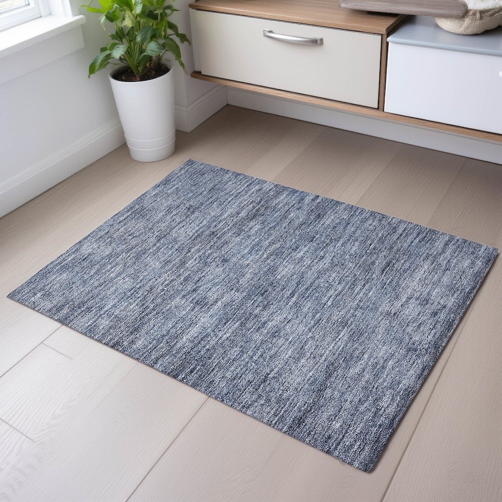 Premium Machine Washable Mayfield AMF1163 Sky 1'8" x 2'6" Rug. Picture 5