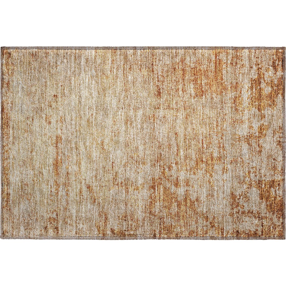 Premium Machine Washable Mayfield AMF1164 Copper 1'8" x 2'6" Rug. Picture 1