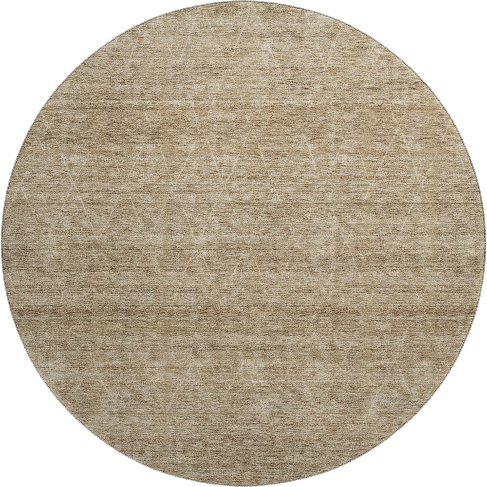 Premium Machine Washable Mayfield AMF1165 Wheat 8' x 8' Round Rug. Picture 1