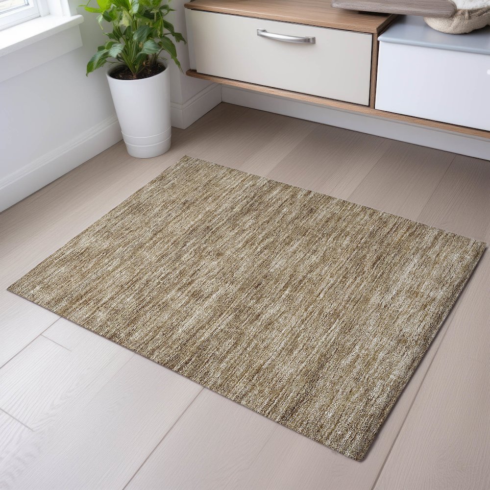 Premium Machine Washable Mayfield AMF1165 Wheat 1'8" x 2'6" Rug. Picture 5
