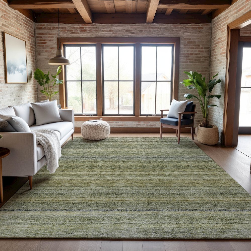 Premium Machine Washable Mayfield AMF1167 Aloe 2'6" x 3'10" Rug. Picture 5