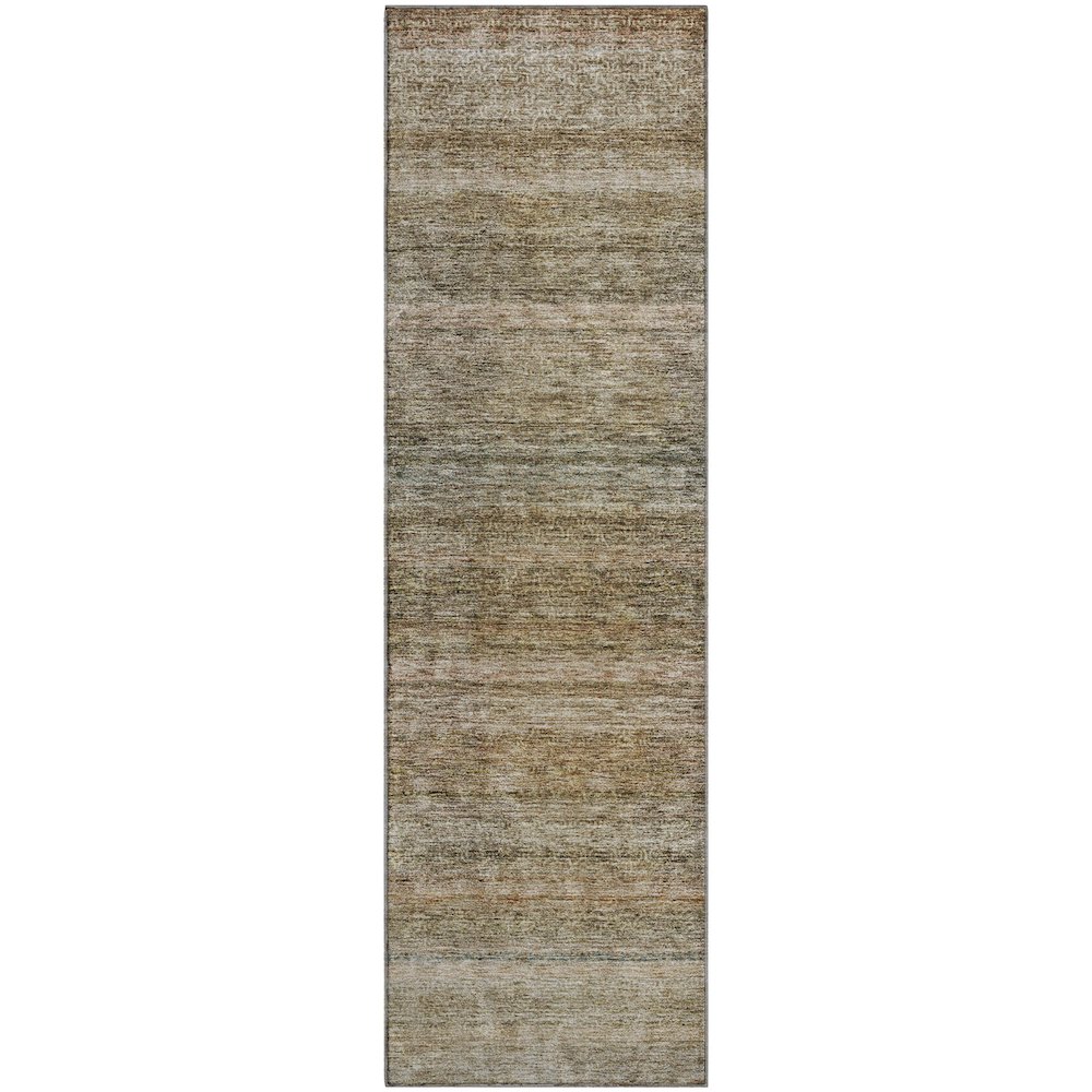 Premium Machine Washable Mayfield AMF1167 Copper 2'3" x 7'6" Runner Rug. Picture 1