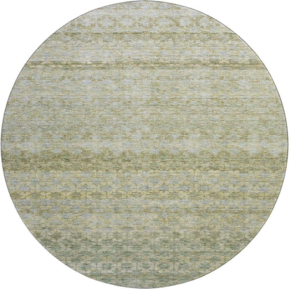 Premium Machine Washable Mayfield AMF1168 Aloe 8' x 8' Round Rug. Picture 1