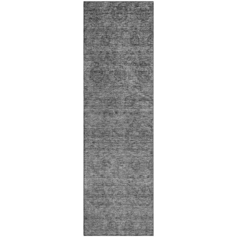Premium Machine Washable Mayfield AMF1170 Gray 2'3" x 7'6" Runner Rug. Picture 1