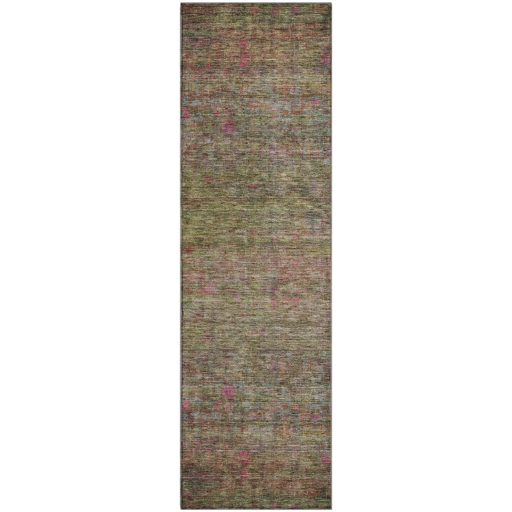 Premium Machine Washable Mayfield AMF1171 Cactus 2'3" x 7'6" Runner Rug. Picture 1