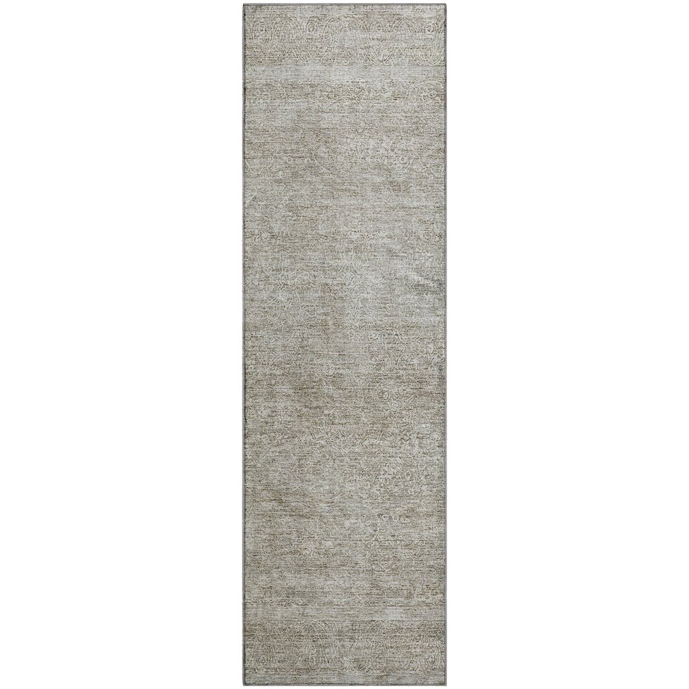 Premium Machine Washable Mayfield AMF1172 Linen 2'3" x 7'6" Runner Rug. Picture 1