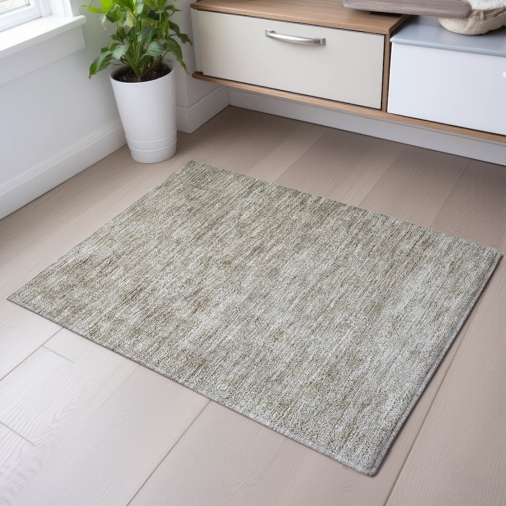 Premium Machine Washable Mayfield AMF1172 Linen 1'8" x 2'6" Rug. Picture 5