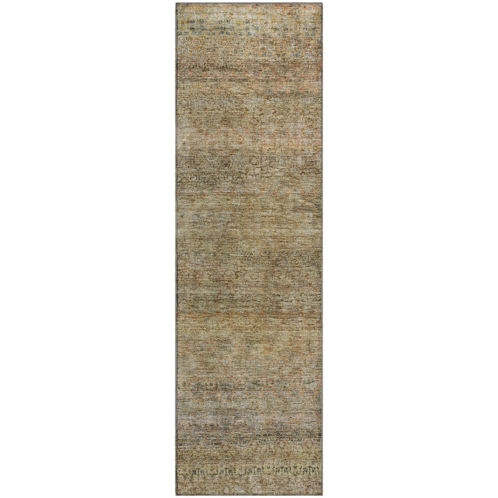 Premium Machine Washable Mayfield AMF1174 Wheat 2'3" x 7'6" Runner Rug. Picture 1