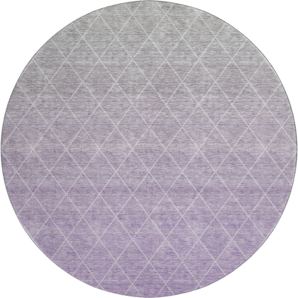Premium Machine Washable Mayfield AMF1175 Lavender 8' x 8' Round Rug. Picture 1