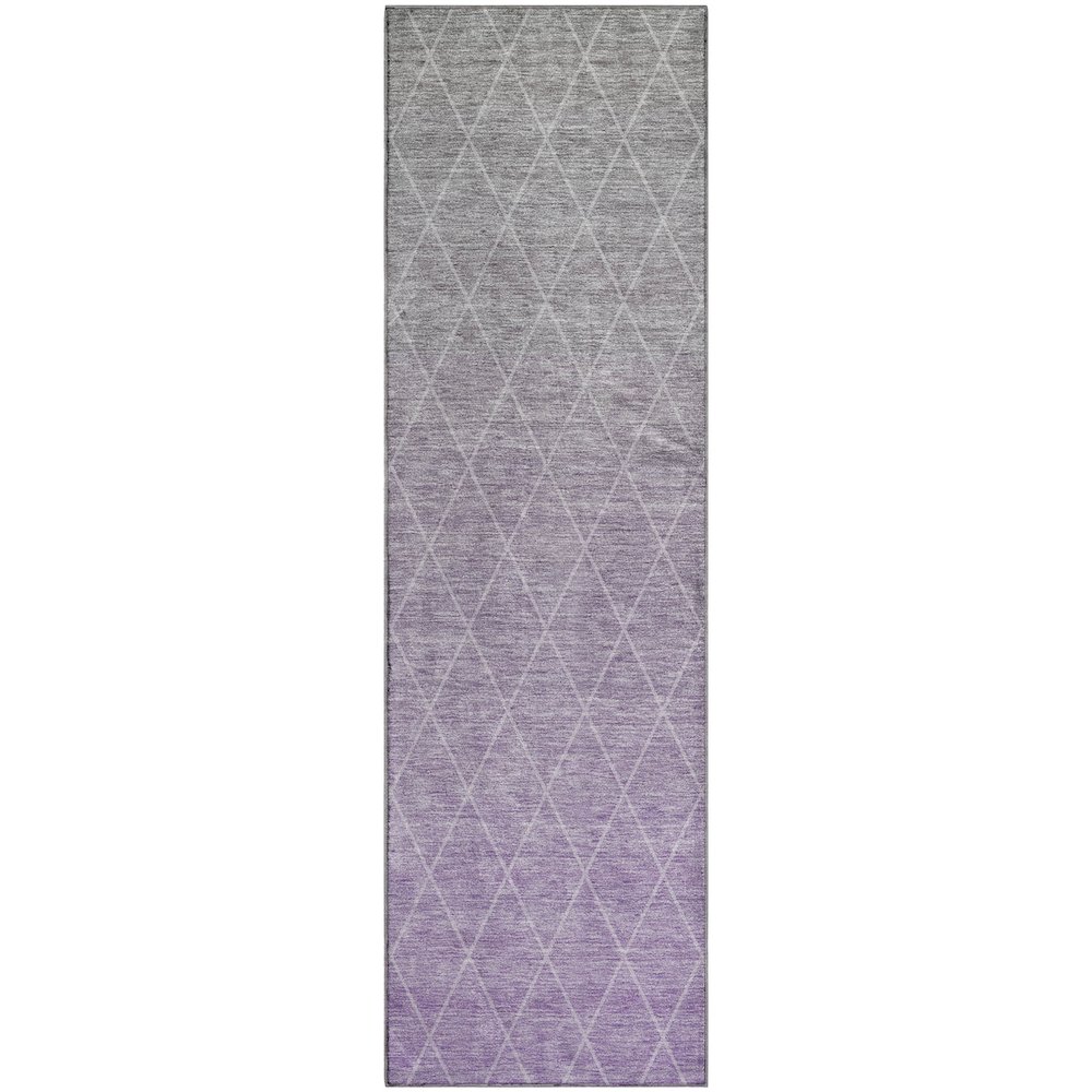 Premium Machine Washable Mayfield AMF1175 Lavender 2'3" x 7'6" Runner Rug. Picture 1