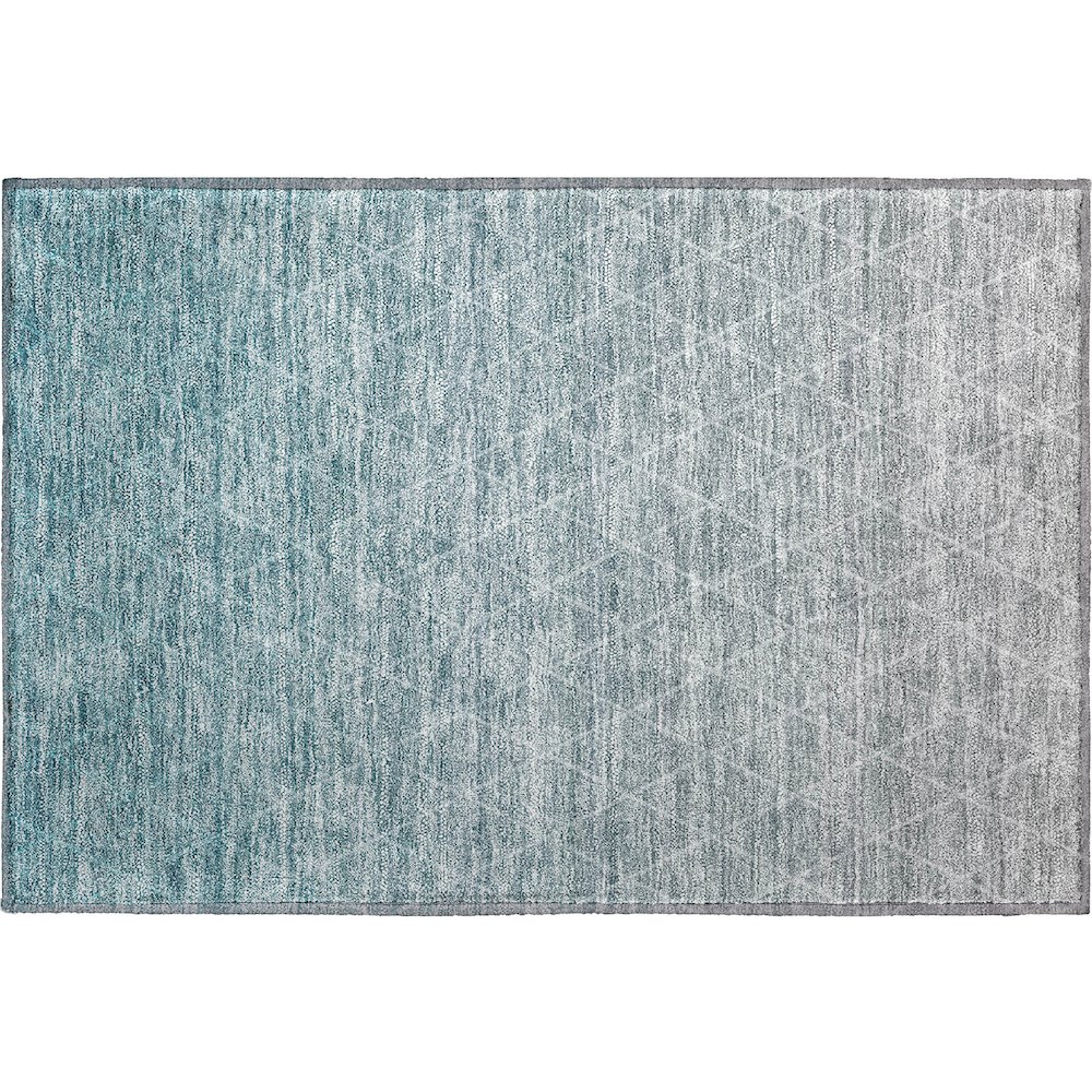 Premium Machine Washable Mayfield AMF1175 Teal 1'8" x 2'6" Rug. Picture 1