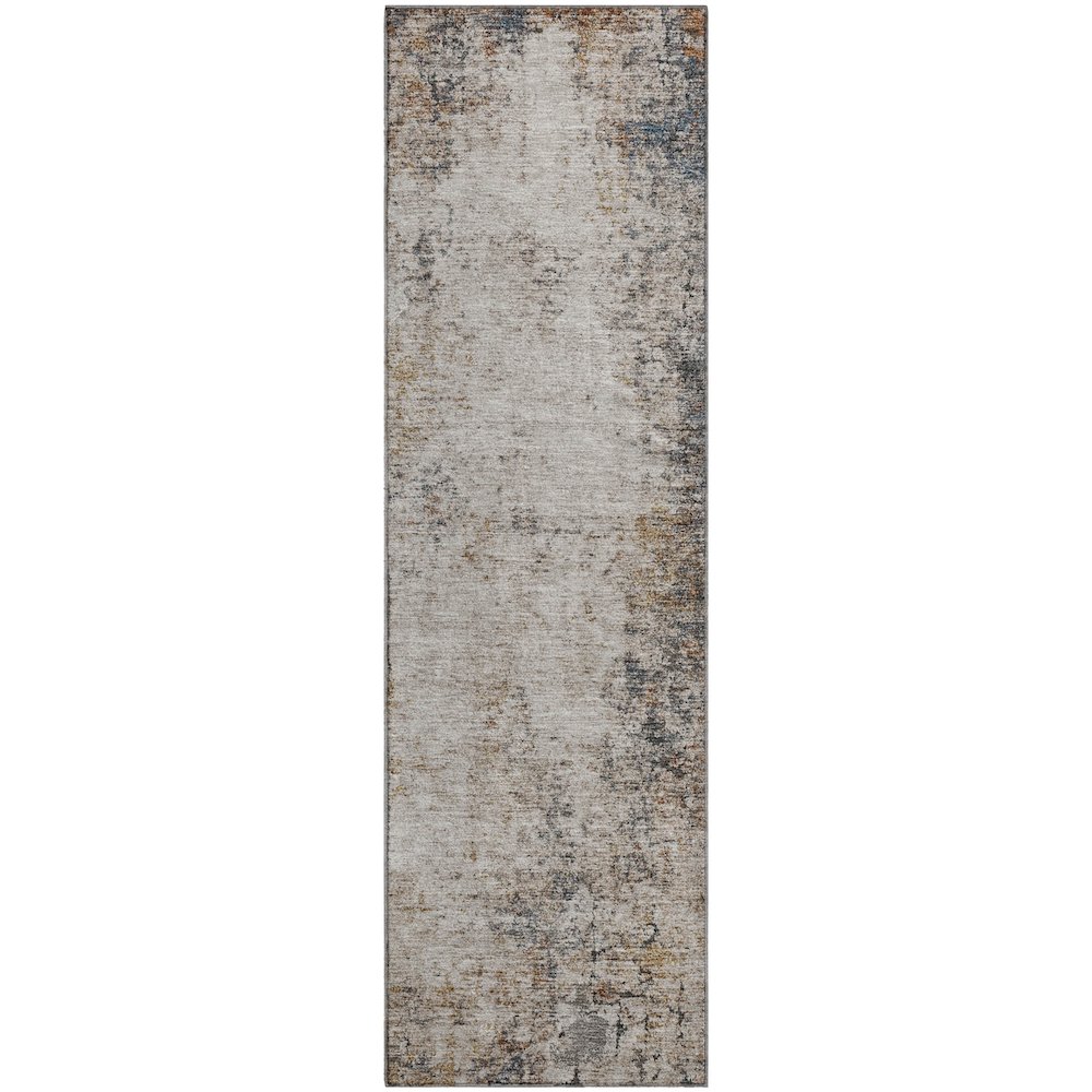 Premium Machine Washable Mayfield AMF1179 Putty 2'3" x 7'6" Runner Rug. Picture 1
