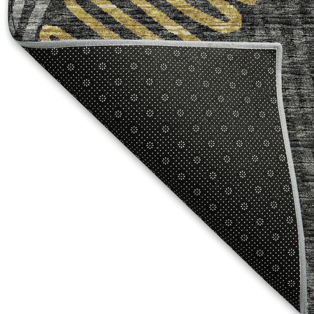 Premium Machine Washable Mayfield  Gray 1'8" x 2'6" Rug. Picture 2