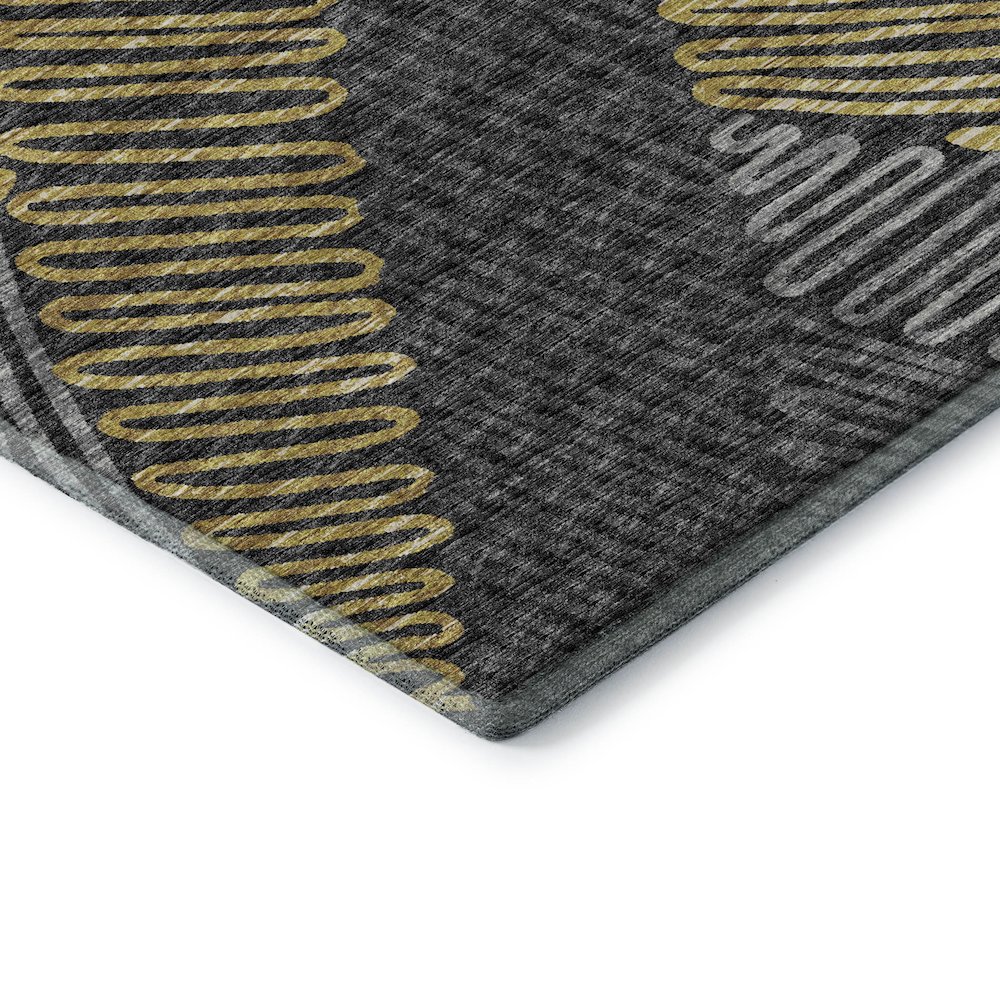 Premium Machine Washable Mayfield  Gray 1'8" x 2'6" Rug. Picture 3