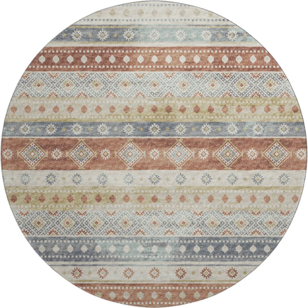 Premium Machine Washable Mayfield  Desert 8' x 8' Round Rug. Picture 1