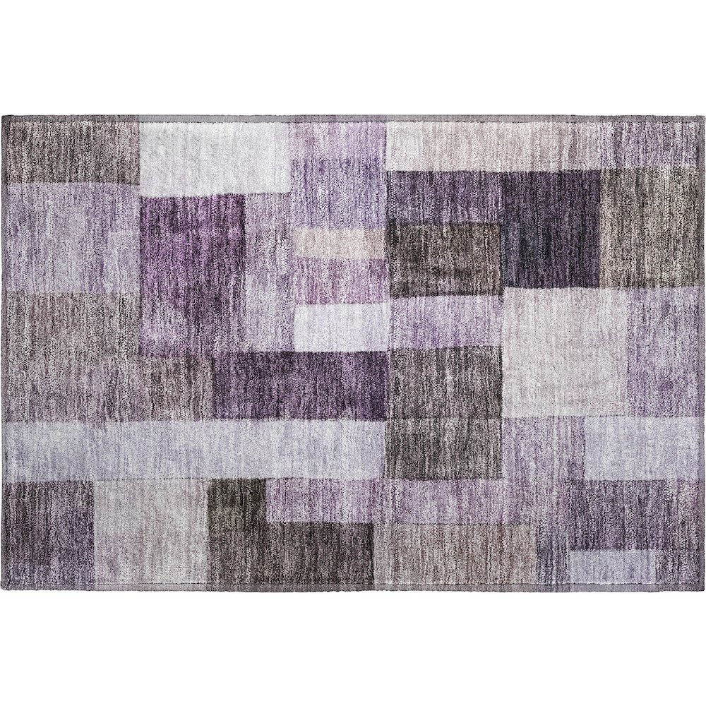 Premium Machine Washable Mayfield AMF1190 Eggplant 1'8" x 2'6" Rug. Picture 1