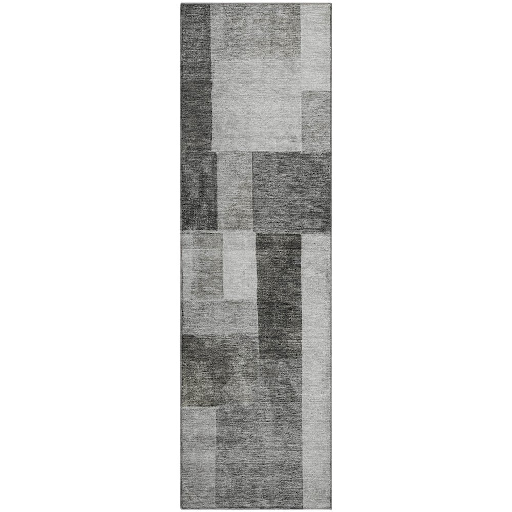 Premium Machine Washable Mayfield AMF1190 Pewter 2'3" x 7'6" Runner Rug. Picture 1