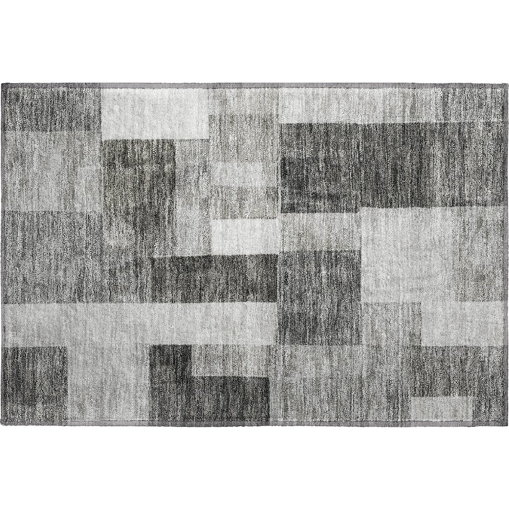 Premium Machine Washable Mayfield AMF1190 Pewter 1'8" x 2'6" Rug. Picture 1