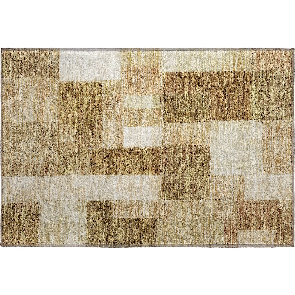 Premium Machine Washable Mayfield AMF1190 Terracotta 1'8" x 2'6" Rug. Picture 1