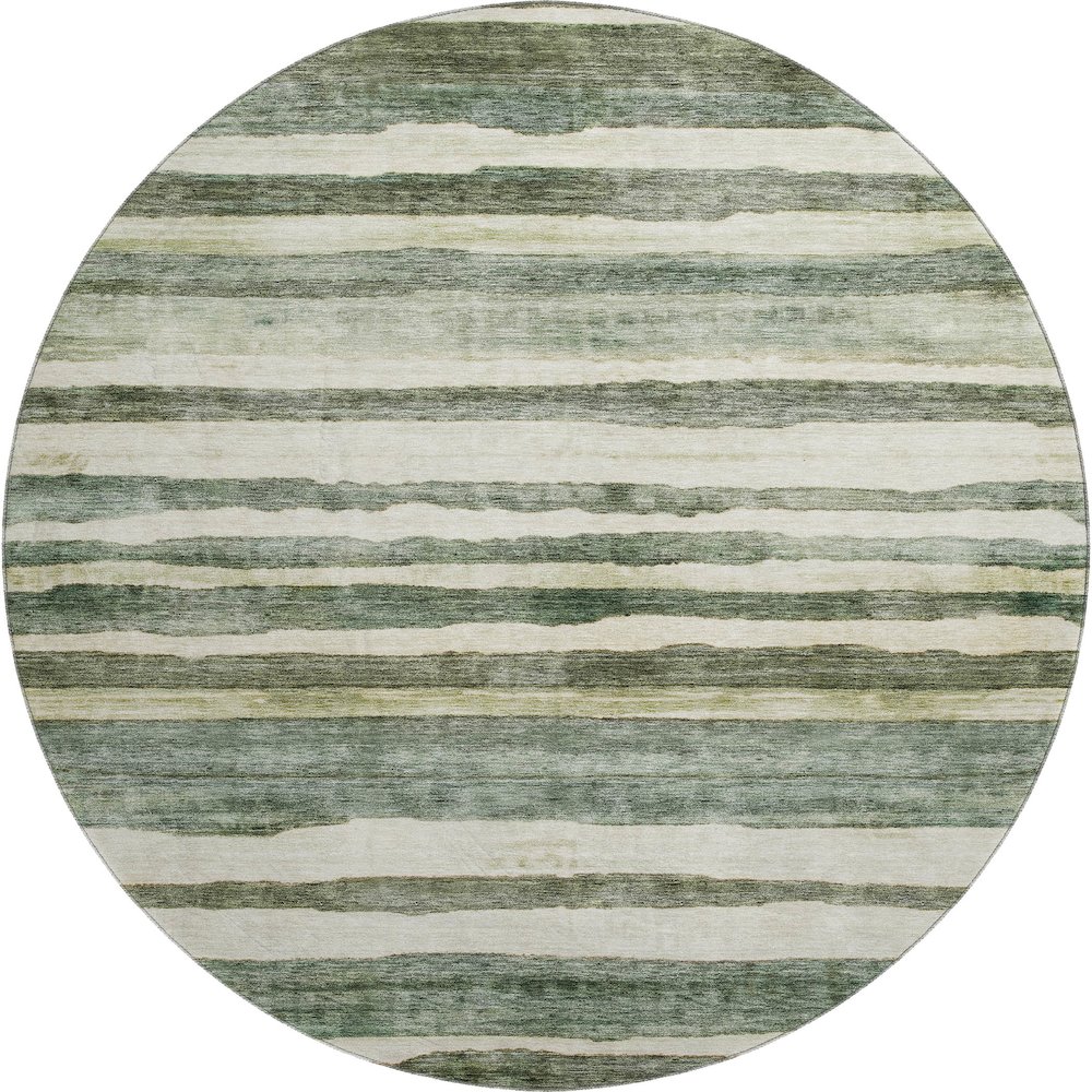 Premium Machine Washable Mayfield AMF1191 Sage 8' x 8' Round Rug. Picture 1