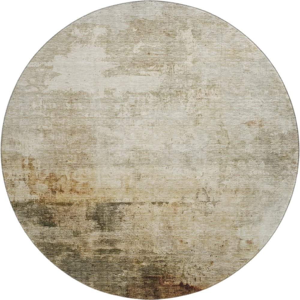 Premium Machine Washable Mayfield AMF1193 Linen 8' x 8' Round Rug. Picture 1
