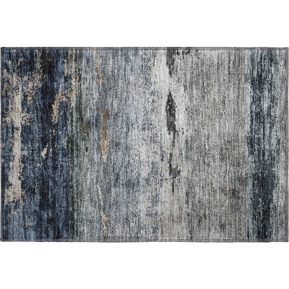 Premium Machine Washable Mayfield AMF1195 Navy 1'8" x 2'6" Rug. Picture 1