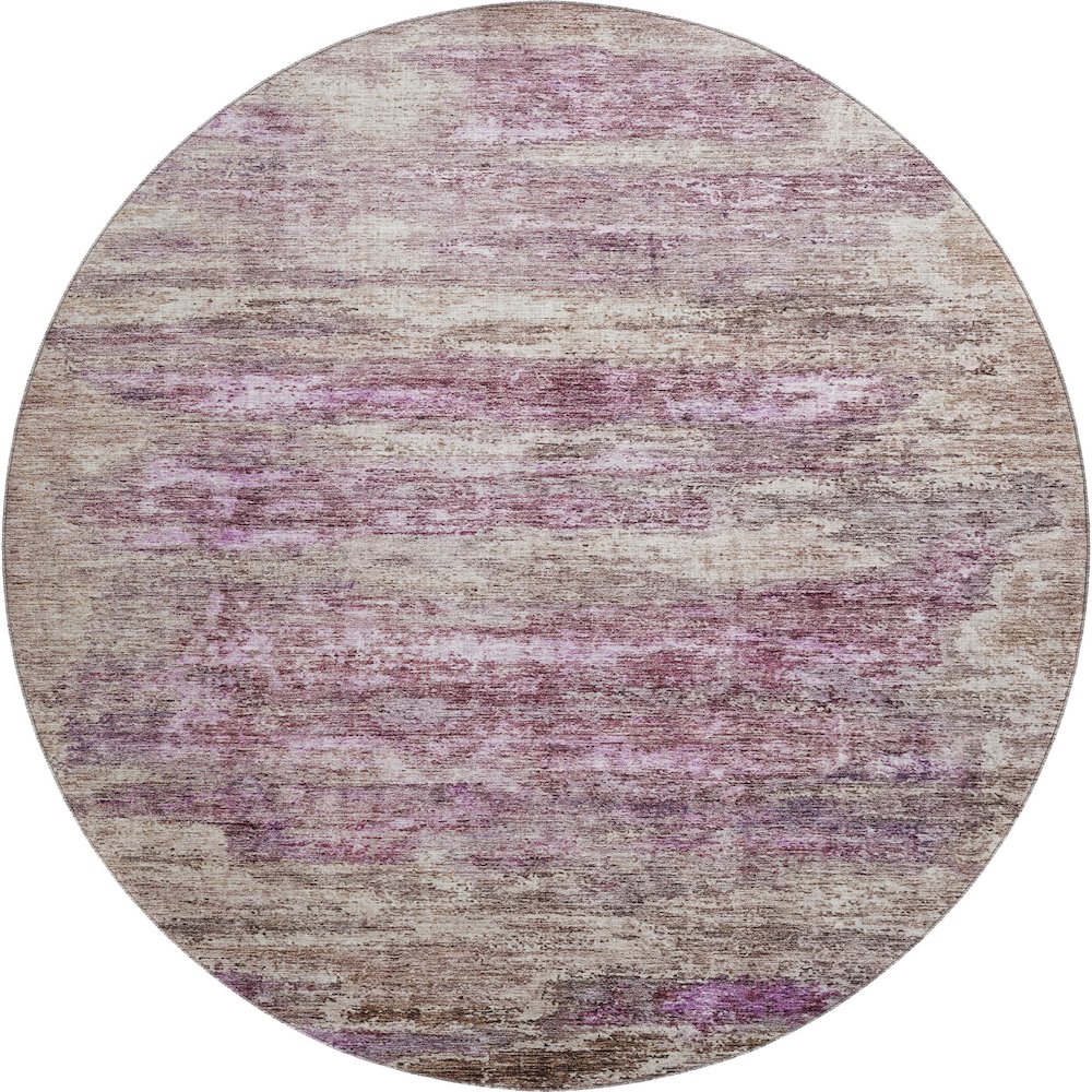 Premium Machine Washable Mayfield AMF1196 Blush 8' x 8' Round Rug. Picture 1