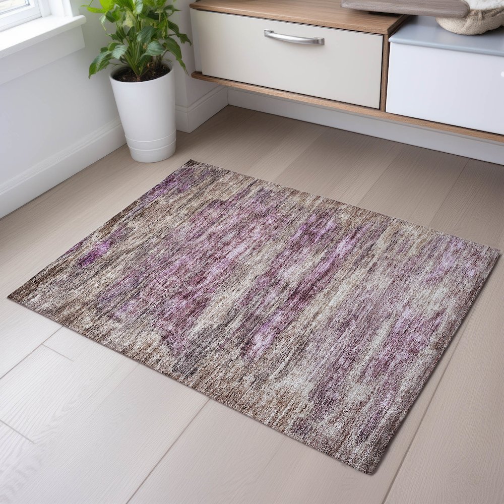 Premium Machine Washable Mayfield AMF1196 Blush 1'8" x 2'6" Rug. Picture 5