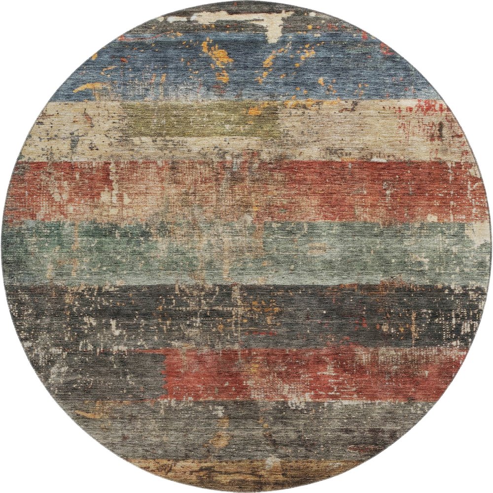 Premium Machine Washable Mayfield AMF1198 Fern 8' x 8' Round Rug. Picture 1
