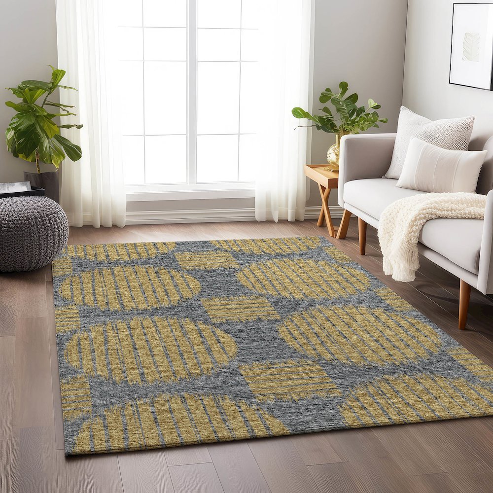 Premium Machine Washable Mayfield  Gilded 2'6" x 3'10" Rug. Picture 5