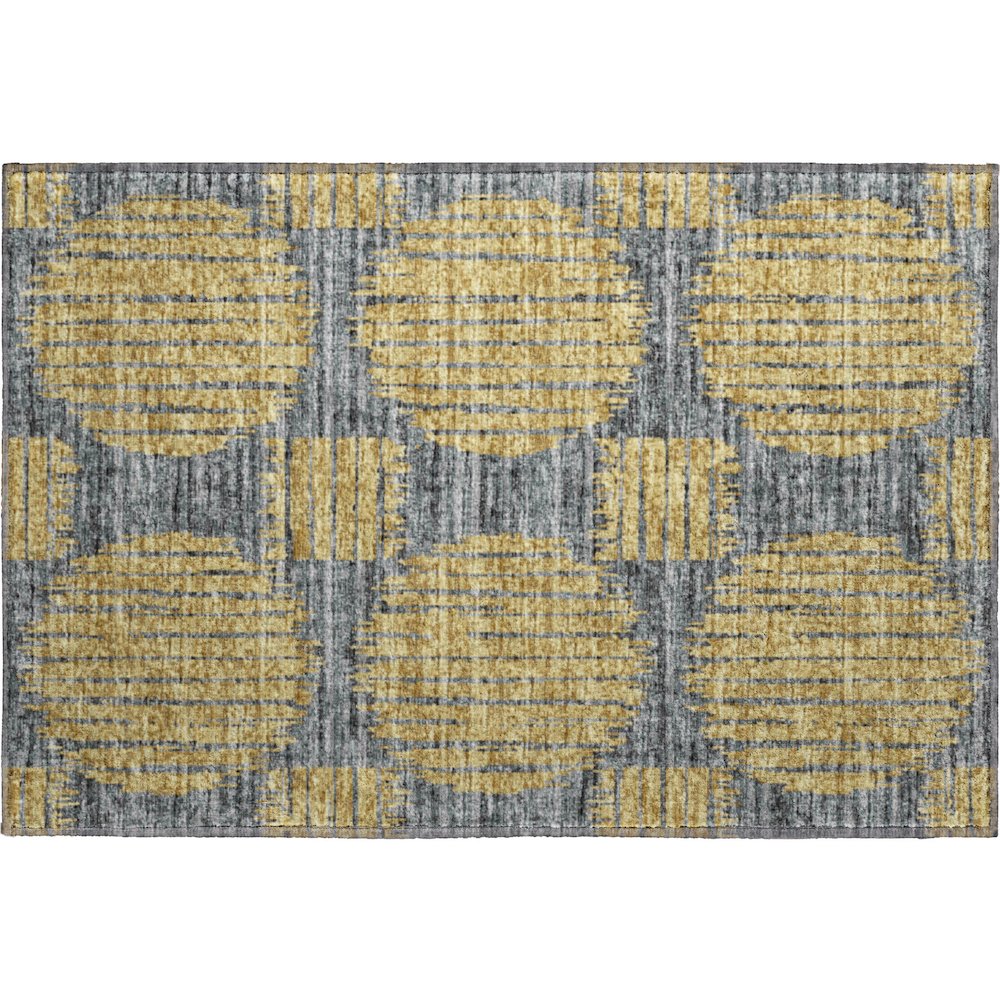 Premium Machine Washable Mayfield  Gilded 1'8" x 2'6" Rug. Picture 1