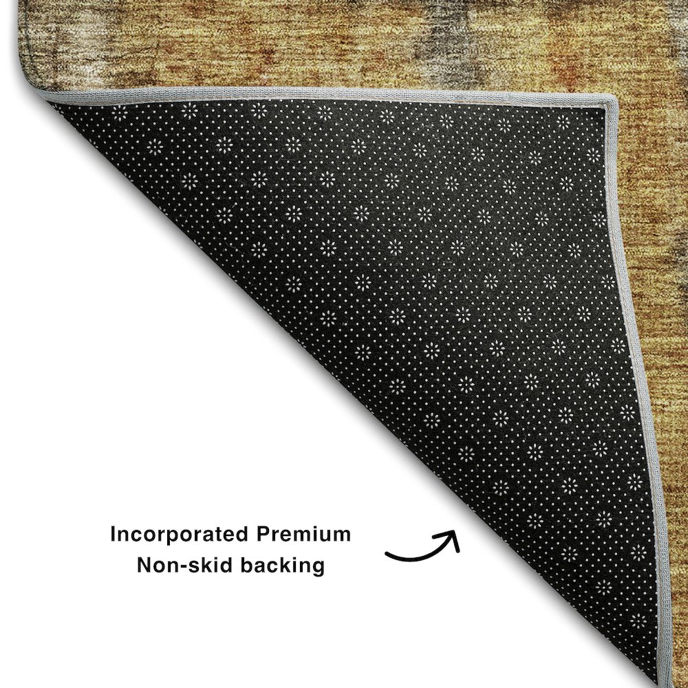 Premium Machine Washable Mayfield AMF1201 Khaki 1'8" x 2'6" Rug. Picture 2