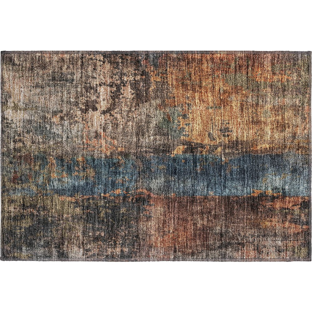 Premium Machine Washable Mayfield AMF1204 Blue 1'8" x 2'6" Rug. Picture 1