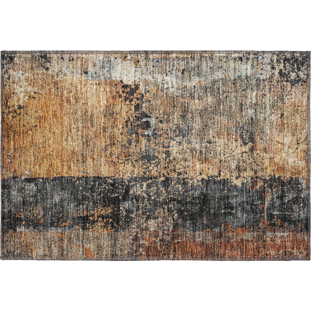 Premium Machine Washable Mayfield AMF1205 Copper 1'8" x 2'6" Rug. Picture 1