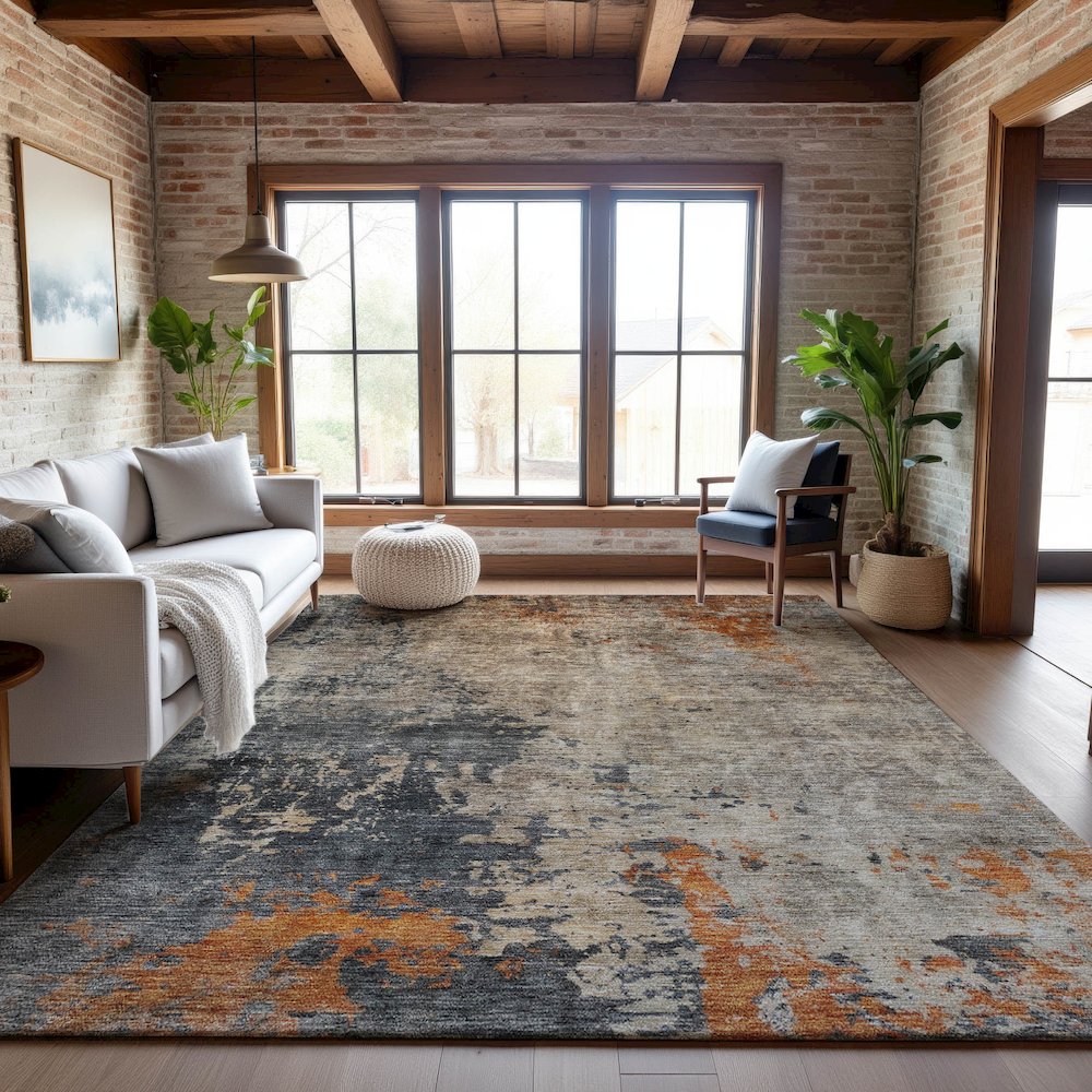 Premium Machine Washable Mayfield AMF1212 Khaki 2'6" x 3'10" Rug. Picture 5