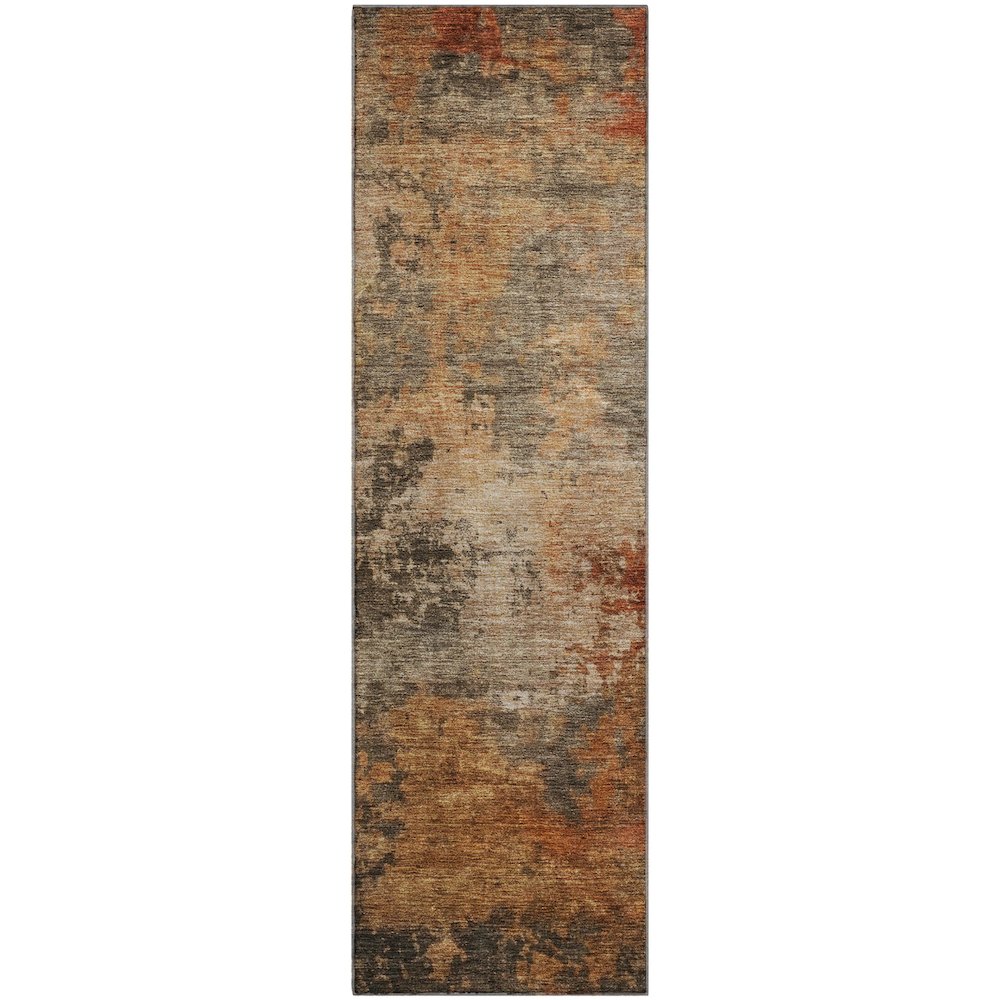Premium Machine Washable Mayfield AMF1216 Khaki 2'3" x 7'6" Runner Rug. Picture 1