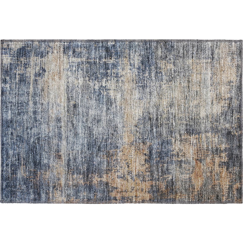Premium Machine Washable Mayfield AMF1217 Denim 1'8" x 2'6" Rug. Picture 1