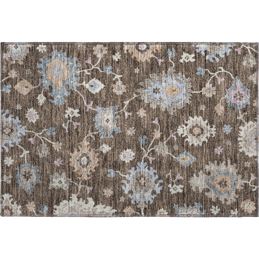 Premium Machine Washable Mayfield AMF1218 Chocolate 1'8" x 2'6" Rug. Picture 1