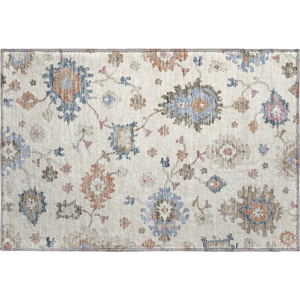 Premium Machine Washable Mayfield AMF1218 Ivory 1'8" x 2'6" Rug. Picture 1
