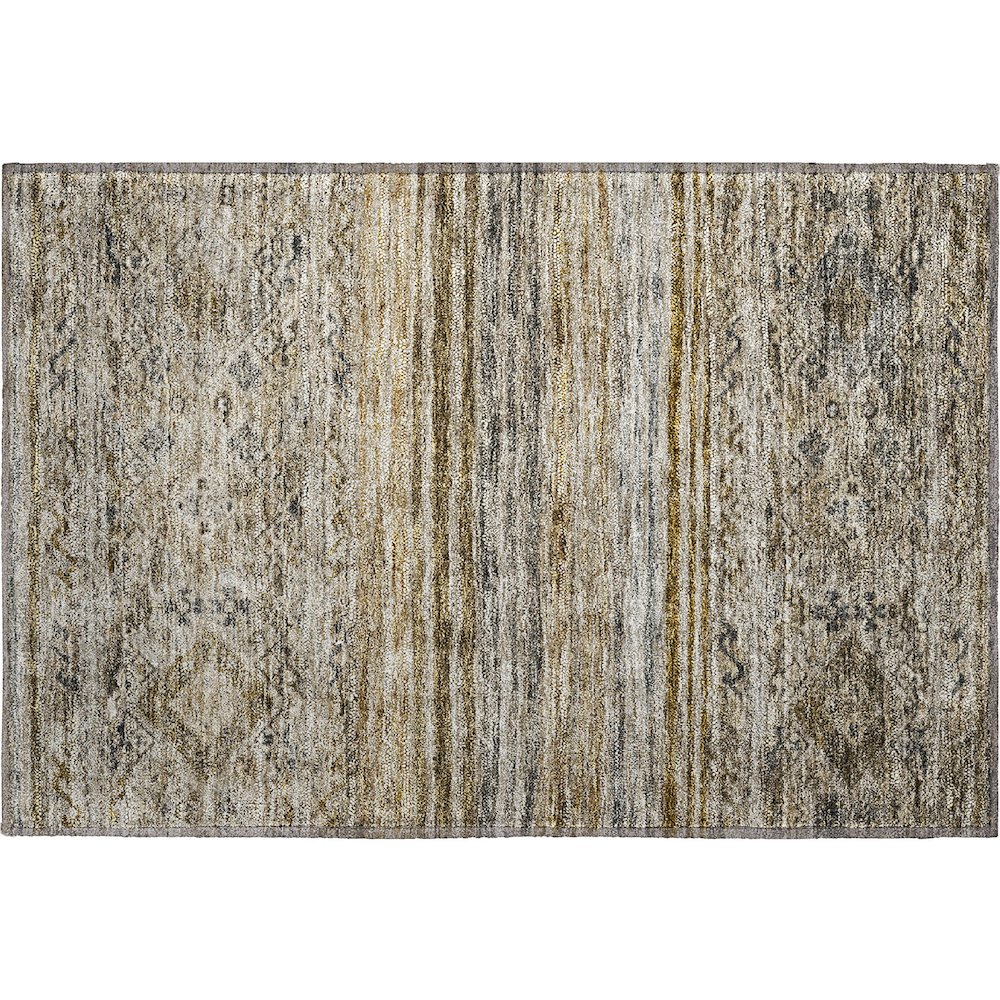 Premium Machine Washable Mayfield AMF1219 Brown 1'8" x 2'6" Rug. Picture 1