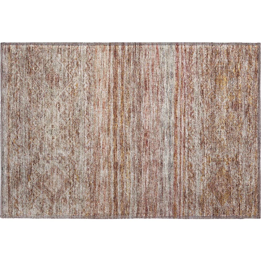 Premium Machine Washable Mayfield AMF1219 Copper 1'8" x 2'6" Rug. Picture 1