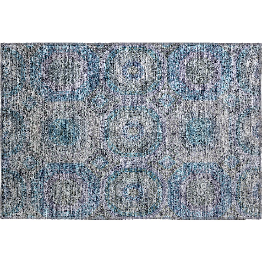 Premium Machine Washable Mayfield AMF1221 Blue 1'8" x 2'6" Rug. Picture 1