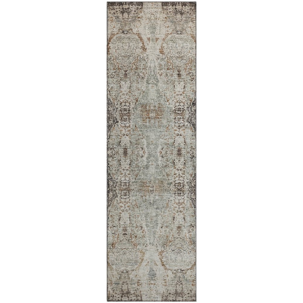 Premium Machine Washable Mayfield AMF1222 Linen 2'3" x 7'6" Runner Rug. Picture 1